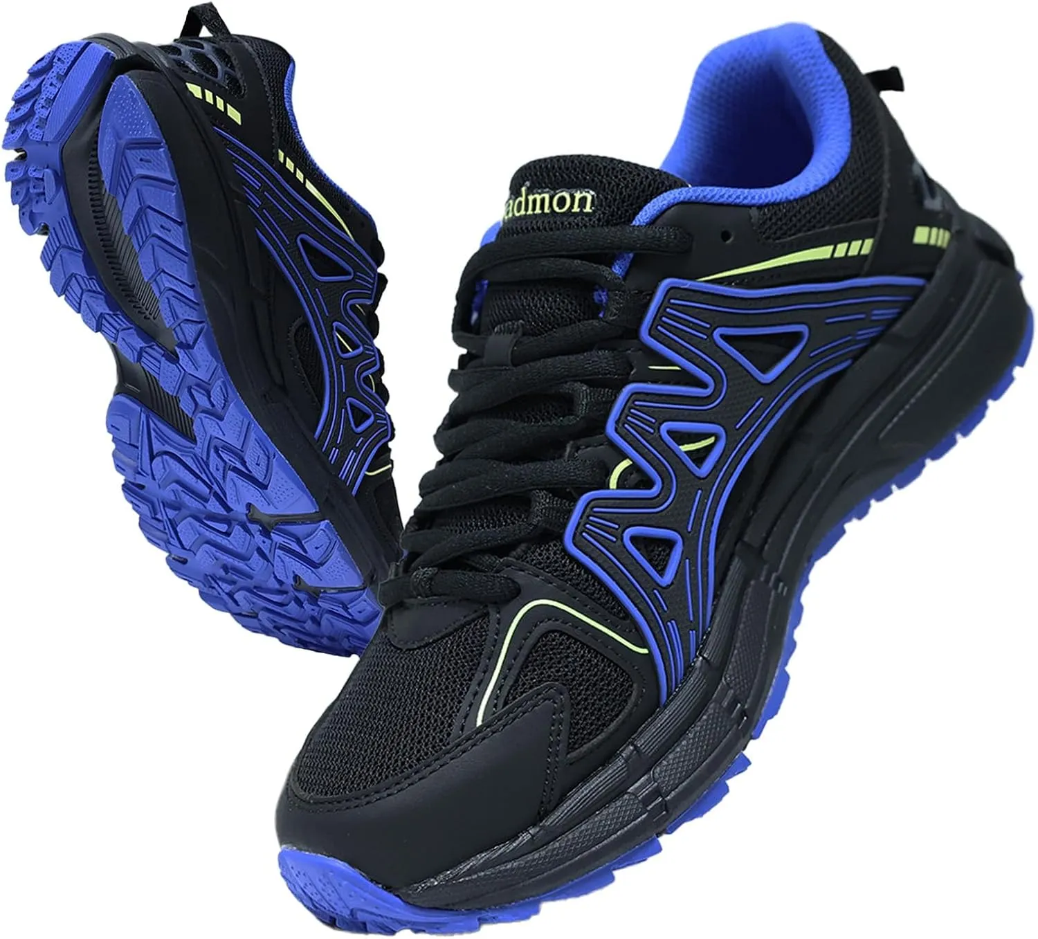 Men's Slip Resistant Trail Running Shoes - Supportive Athletic Shoes for Outdoor Fitness Walking, Road Running and Gym Training