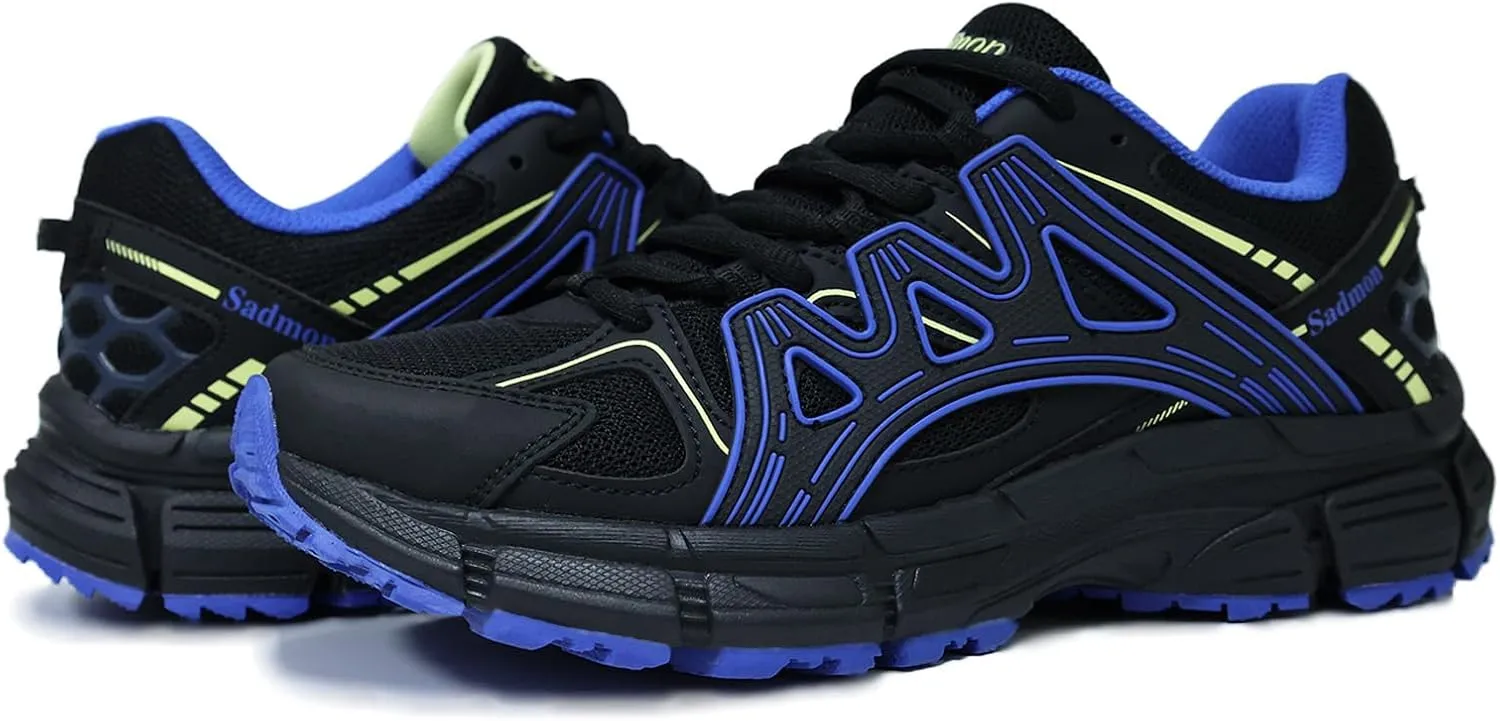 Men's Slip Resistant Trail Running Shoes - Supportive Athletic Shoes for Outdoor Fitness Walking, Road Running and Gym Training