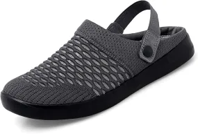 Mmoneyake Mules Clogs for Women Unisex Garden Clogs Shoes Breathable Summer Orthotic Walking Slippers Mesh Slippers Non-Slip Outdoor Beach Sandals Quick Drying Sandals Open Back Slip On Shoes