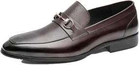 Office Formal Shoes，Urban Work Office Business Leather Shoes Men's Loafers Flat Driving Shoes with,Red- 39/UK 6.5/US 7