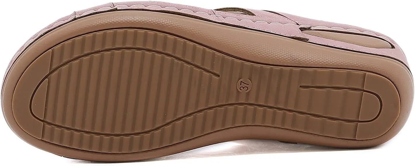 Orthopedic Sandles for Women with Arch Support Plantar Fasciitis Woman Wedge Sandals Women Summer Shoes Closed Toes Arch Support for Sandals Women's Black Wedges for Women Womans Flip Flops