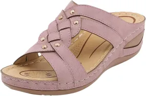 Orthopedic Sandles for Women with Arch Support Plantar Fasciitis Woman Wedge Sandals Women Summer Shoes Closed Toes Arch Support for Sandals Women's Black Wedges for Women Womans Flip Flops
