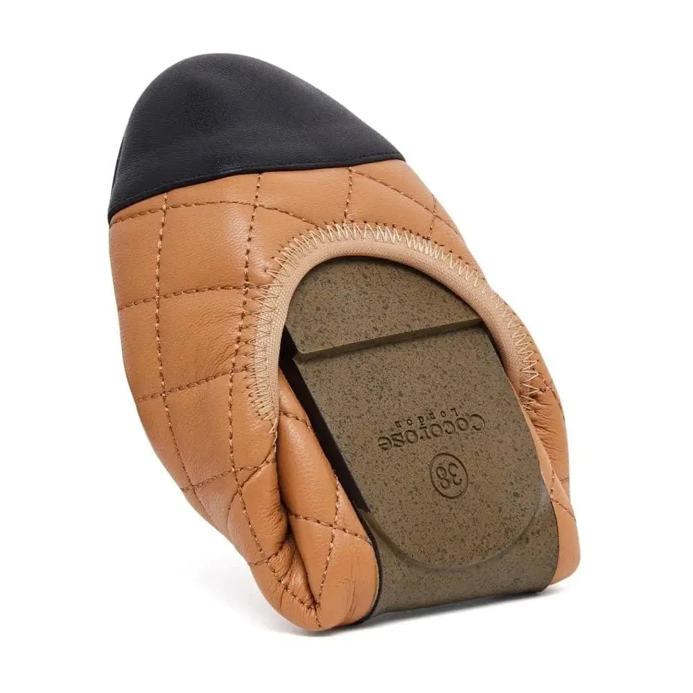 Piccadilly - Tan Quilted Leather Ballet Flats