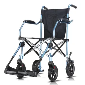 Premium Portable Foldable Heavy Duty Transport Wheelchair Lightweight