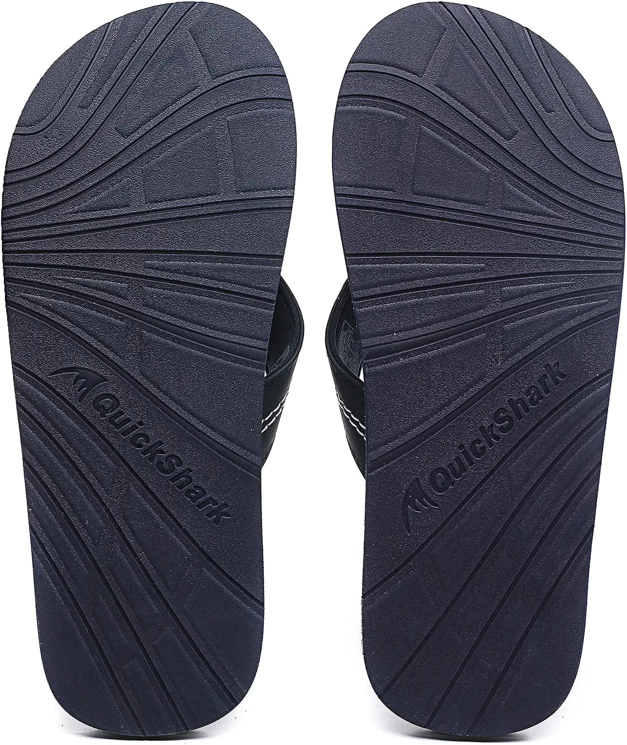 Quickshark Mens Flip Flops Leather Thong Sandals Arch Support Beach Slippers