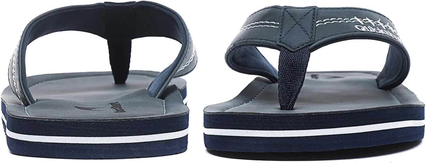 Quickshark Mens Flip Flops Leather Thong Sandals Arch Support Beach Slippers