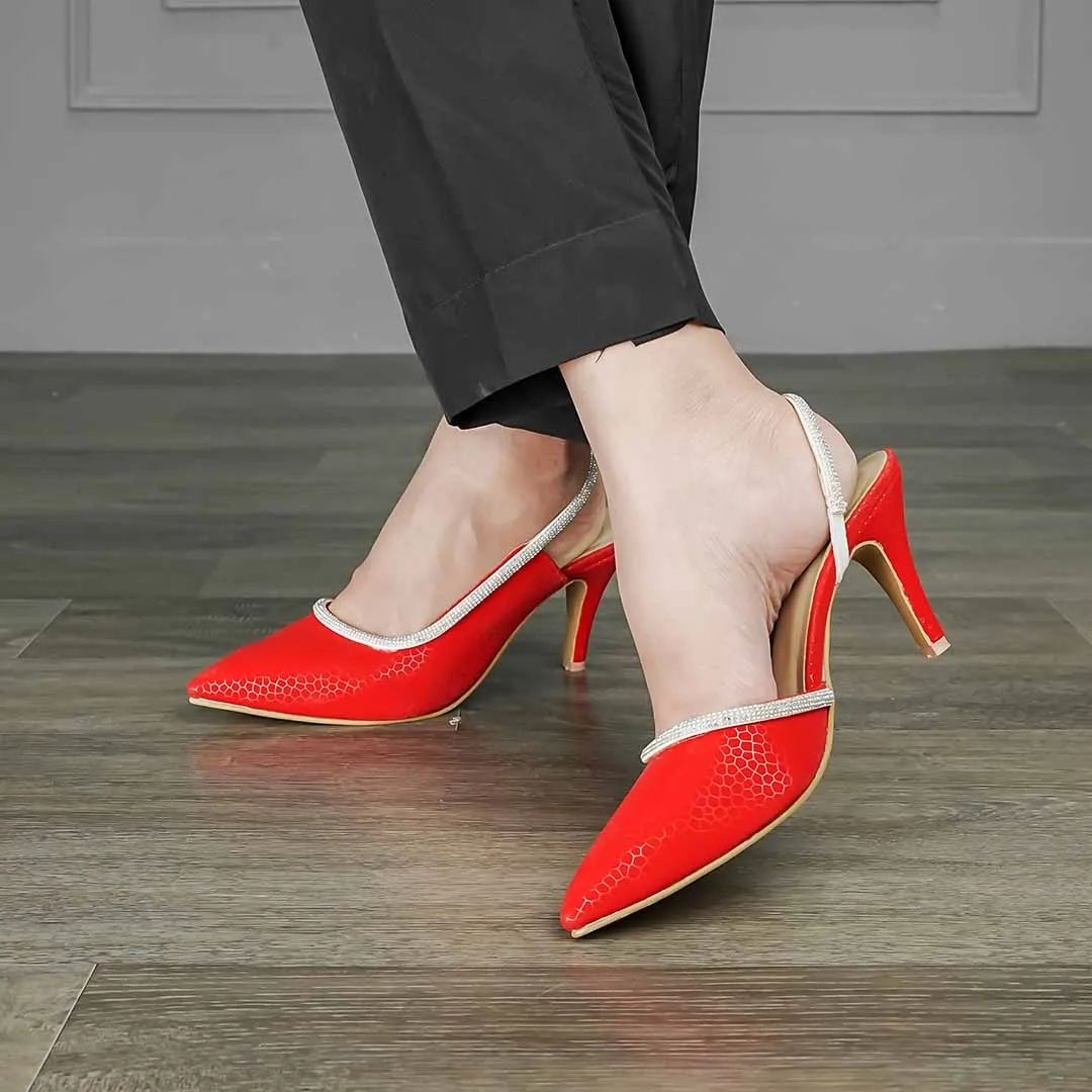 Ruby Stardust Heels Red