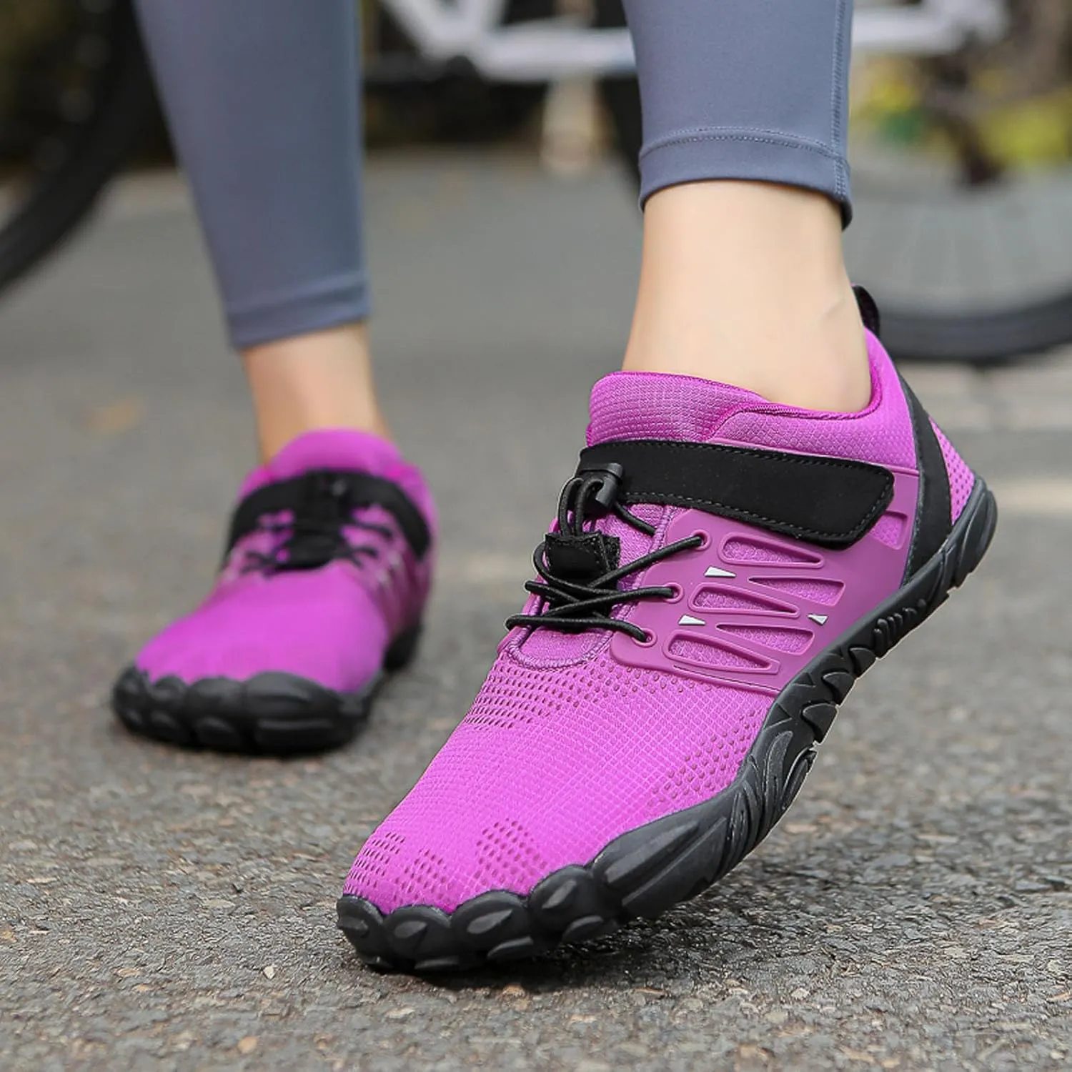 SECHRITE Women's Men’s Barefoot Hiking Shoes Minimalist Trail Running Sneakers Zero Drop Sole Wide Toe Box Parkour Trekking Workout Footwear