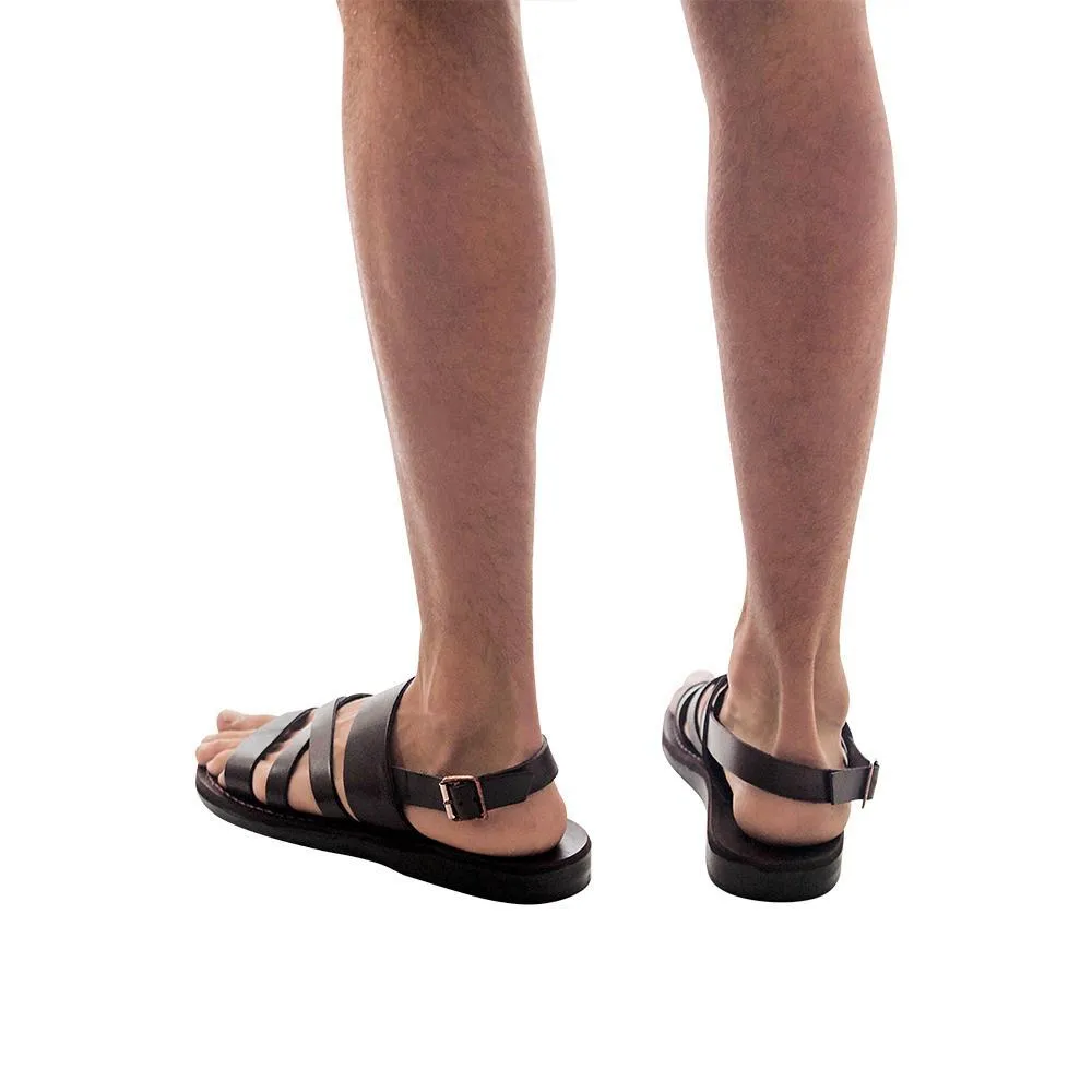 Silas - Leather Slingback Sandal | Brown