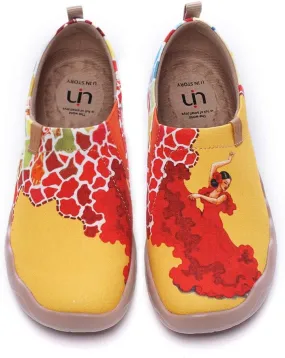 UIN Women's Casual Urban Travel Painted Walking Slip On Lightweight Comfortable Canvas Fashion Sneakers Viva la Vida (7.5)