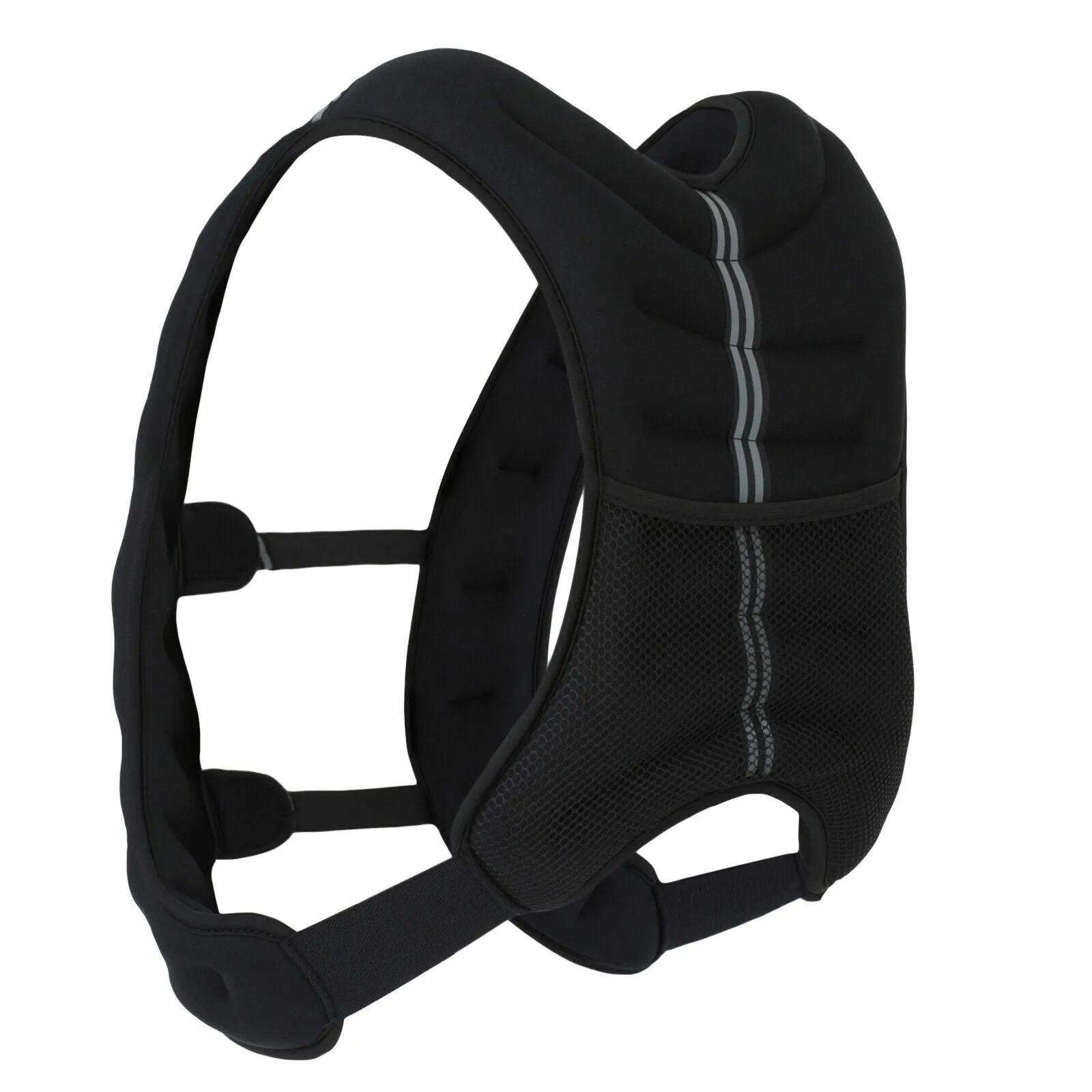 Weighted Vest 10-20Lbs Weight Reflective Workout Strength Training Running Black