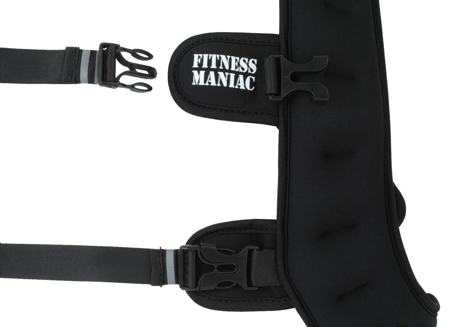 Weighted Vest 10-20Lbs Weight Reflective Workout Strength Training Running Black