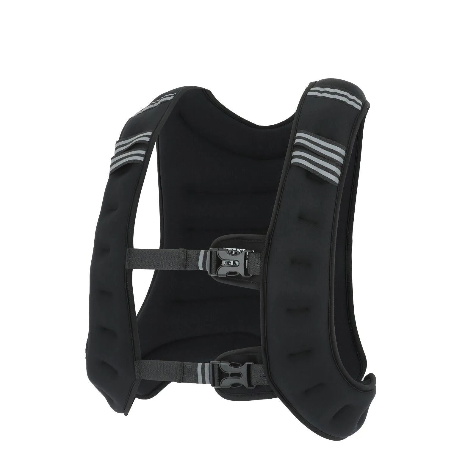 Weighted Vest 10-20Lbs Weight Reflective Workout Strength Training Running Black