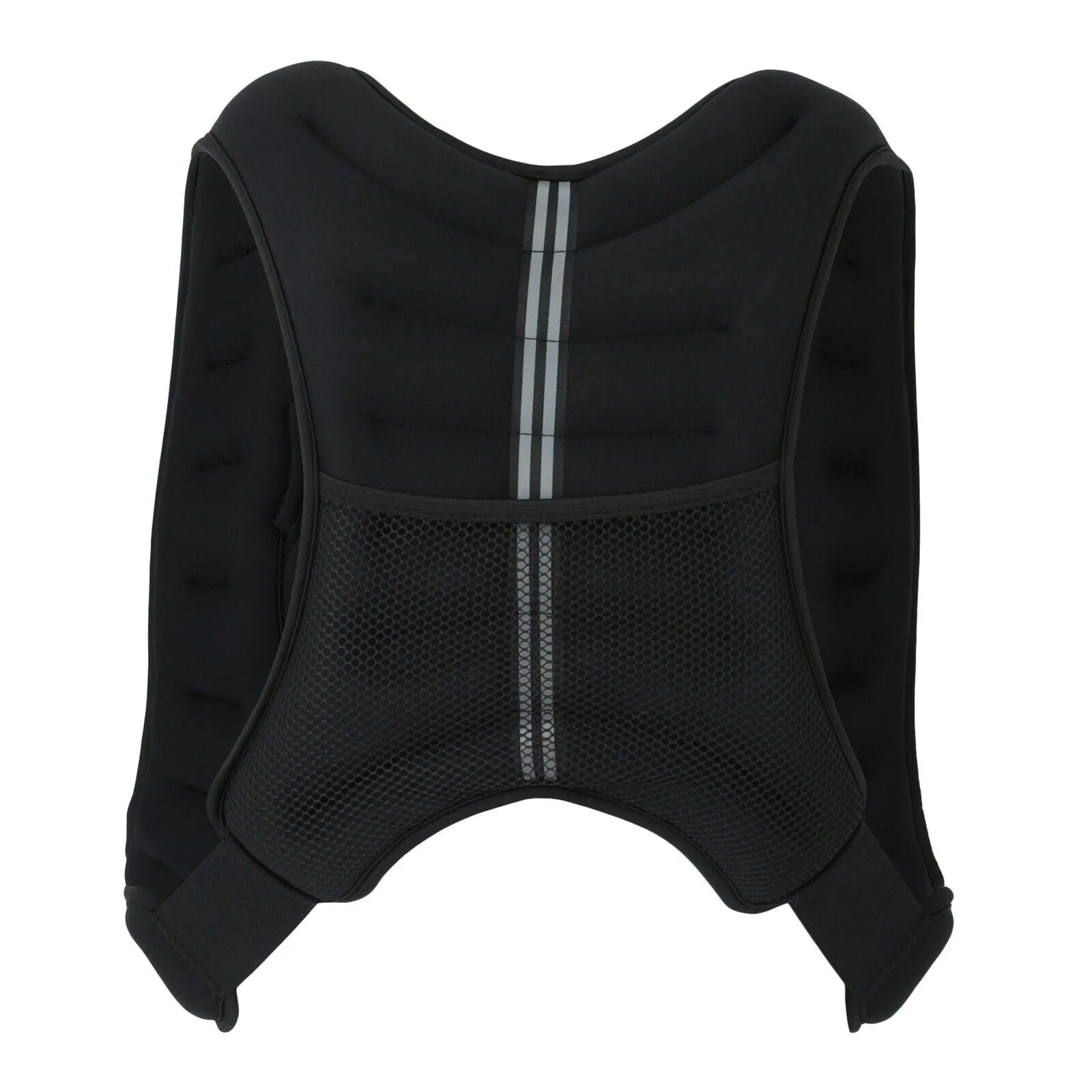 Weighted Vest 10-20Lbs Weight Reflective Workout Strength Training Running Black