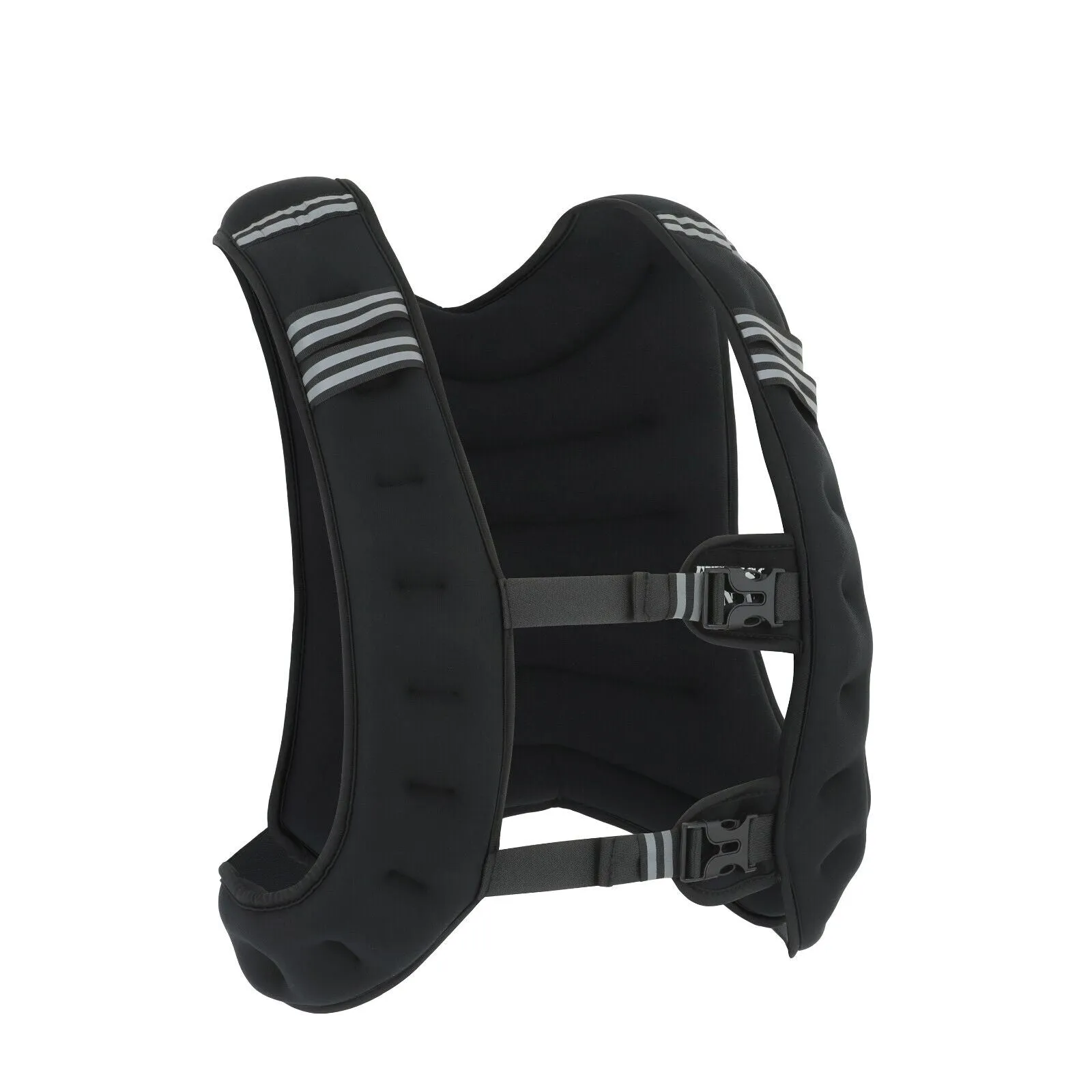 Weighted Vest 10-20Lbs Weight Reflective Workout Strength Training Running Black