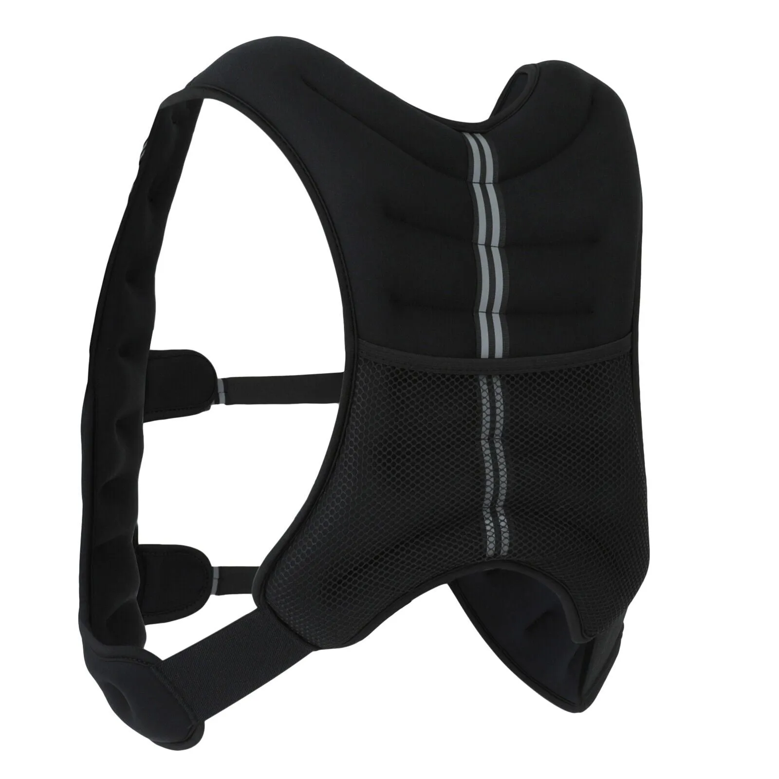 Weighted Vest 10-20Lbs Weight Reflective Workout Strength Training Running Black