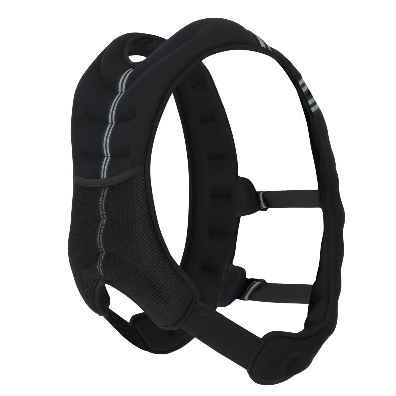 Weighted Vest 10-20Lbs Weight Reflective Workout Strength Training Running Black
