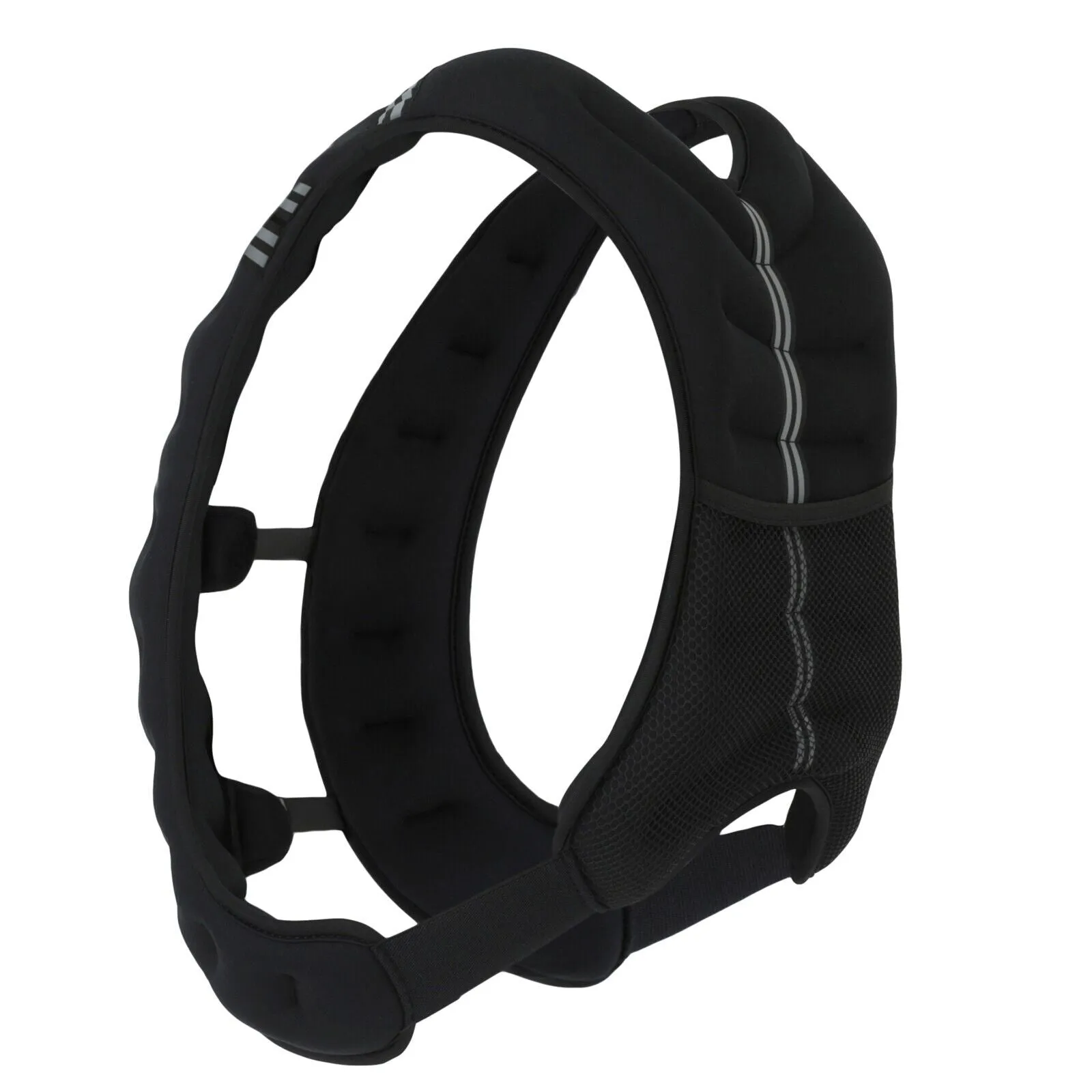 Weighted Vest 10-20Lbs Weight Reflective Workout Strength Training Running Black