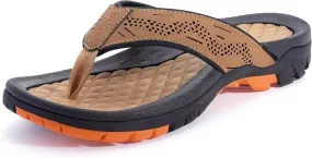 WHITIN Men's Flip Flops | Outdoor Thong Sandals | Arch Support | Slip Resistant