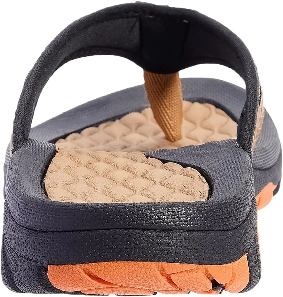 WHITIN Men's Flip Flops | Outdoor Thong Sandals | Arch Support | Slip Resistant