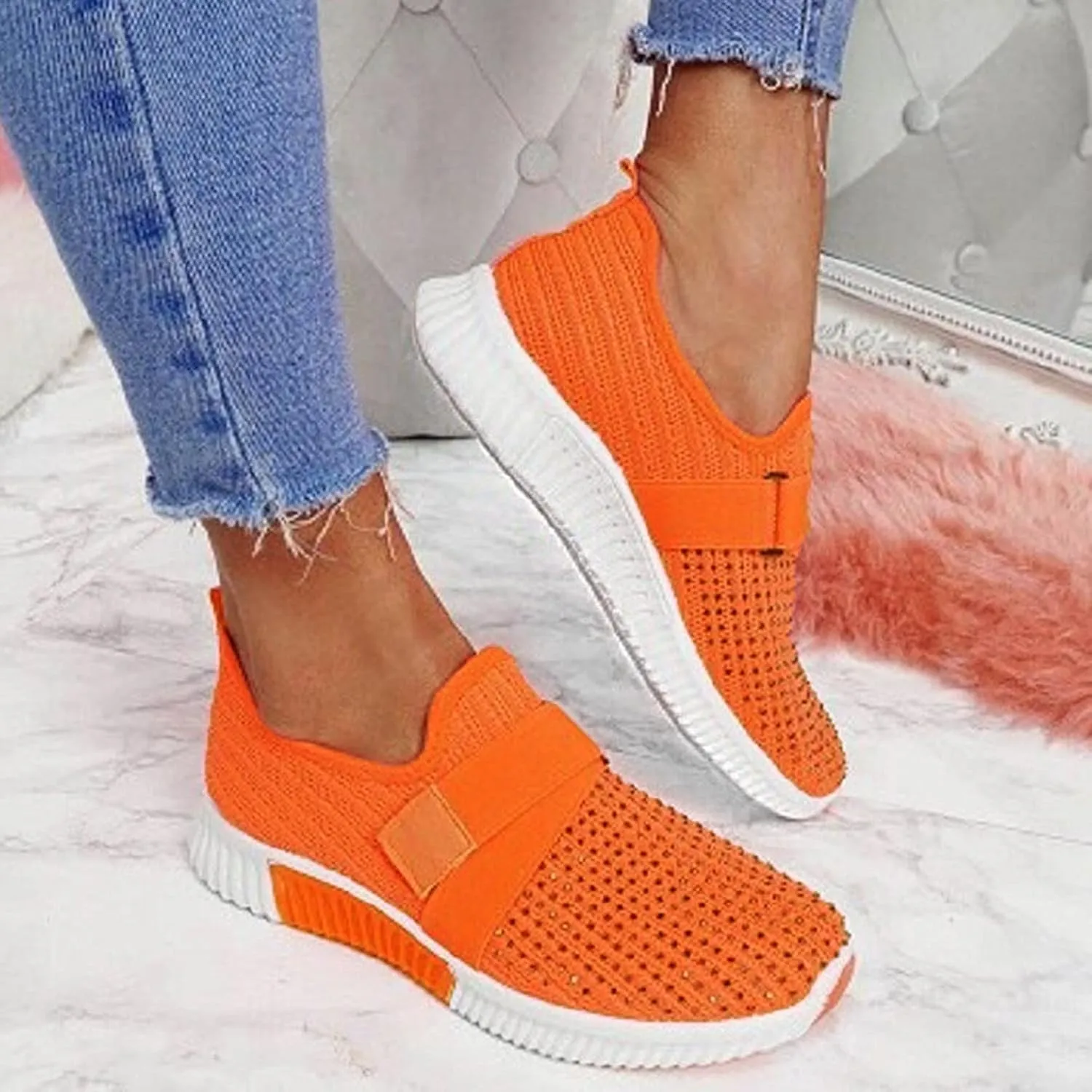 Women's Fashion Sneaker Non Slip Work Wide Comfortable Slip Resistant Work Shoes Cute Walking Shoes for Women Loafers Shoes for Women Sneakers for Women Walking Shoes