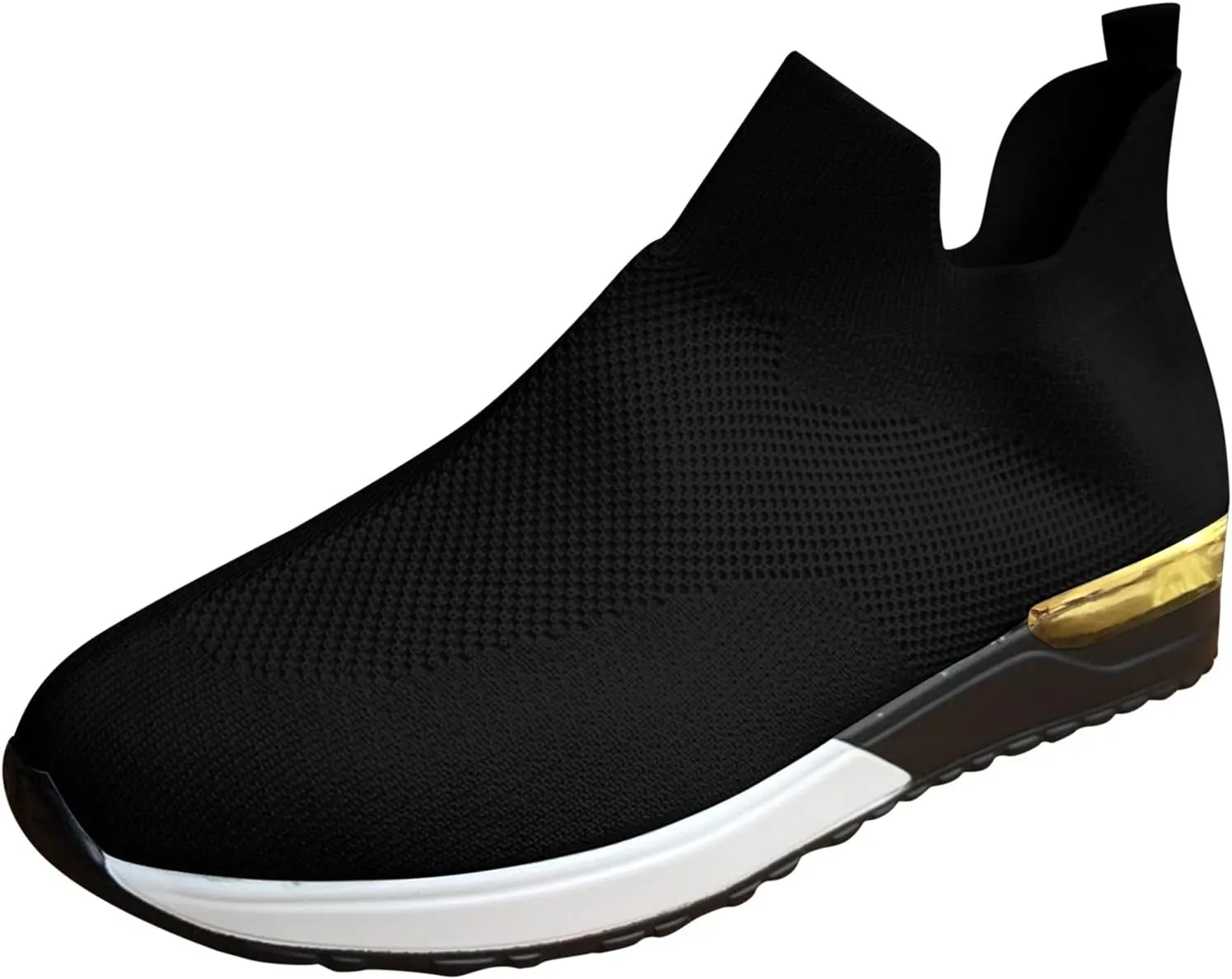 Women's Fashion Sneaker Womens Walking Shoes Slip On Fashion Platform Tennis Shoes Winter Loafers for Women Black Platform Sneakers for Women